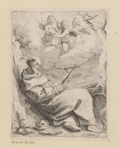 Saint Francis of Assisi with Crucifix by Willem Basse (attributed to)