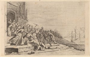 The Followers of Solon Defending the Temple of Venus by Willem Basse