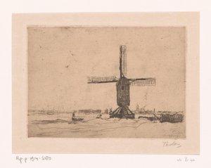 Doesburg Mill by Willem Bastiaan Tholen (signed by artist)