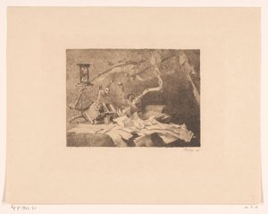 Still Life with Falling and Broken Objects by Willem Bastiaan Tholen (signed by artist)