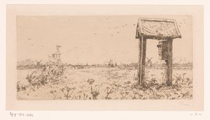 Meadows at the Kaag, with mailbox by Willem Bastiaan Tholen (signed by artist)