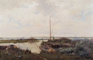 River landscape by Willem Bastiaan Tholen