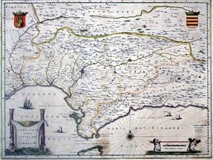 Map of Andalusia, Spain