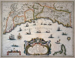 Map of Republic of Genoa, Italy