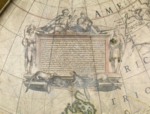Terrestrial floor globe, (detail)