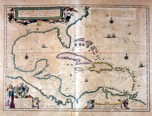 The Caribbean Sea: Gulf of Mexico and Caribbean Sea from the Atlas of Wilhelm Blaeu