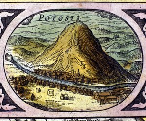 The silver mines of Potosí (Bolivia) after William Blaeu