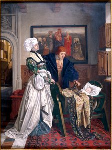 Charles V and Jeanne Vandergeynst at the Cradle of their Daughter Marguerite, 1870 by Willem Geets
