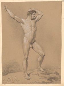 Standing Male Nude, Seen from the Front (2nd Prize 1811) by Willem Grebner