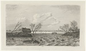 Dike Breach at Dreumel, 1855 by Willem Gruyter jr.