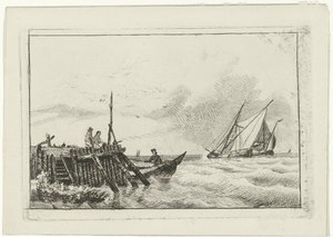 Pier on Water by Willem Gruyter jr.