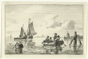 Four Men in a Boat by Willem Gruyter jr.