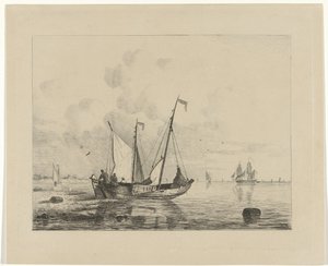 Sailing Ship with Lowered Sails