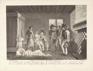 Prince of Orange Under Medical Treatment in the Field Hospital, 1815 by Willem Hendrik Hoogkamer
