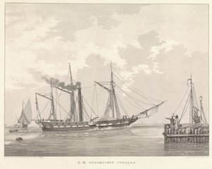Paddle Steamer at a Quay