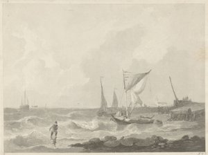 Fishing Boats by a Pier