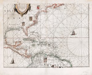 American Islands in the North Ocean with Adjacent Lands by Willem Janszoon Blaeu