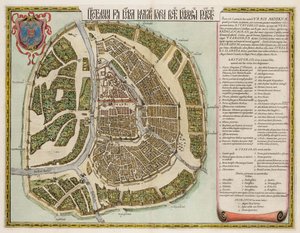 The Moscow Kremlin Map of the 16th Century Castellum Urbis Moskvae by Willem Janszoon Blaeu