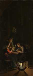 Triptych: Allegory of Art Training by Willem Joseph Laquy