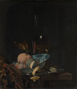 Still Life with Fruit, Glassware, and a Wanli Bowl