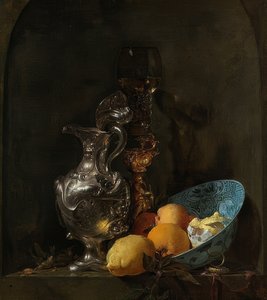 Still Life with Silver Jug and Porcelain Bowl