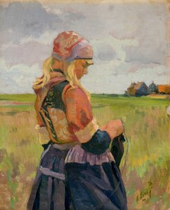 Young Girl in a Landscape [or Dutch Girl]