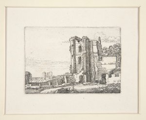 Ruined Tower Right of Centre, Plate 2 from The Set of the Landscapes