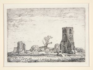 Ruins of a Church (Chapel of Eykenduynen near The Hague), Plate 10 from The Set of the Landscapes