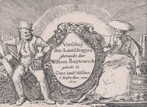 Titlepage, from Verscheyden Landtschapjes Various Little Landscapes, Plate 1 by Willem Pietersz. Buytewech