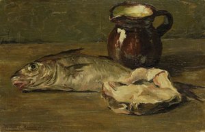 Still Life with Cod by Willem Roelofs