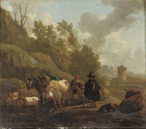 A Cowherd and Cattle in an Italianate Landscape