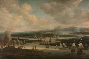 Burning of the English Fleet near Chatham by Willem Schellinks