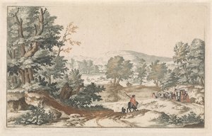 Wooded Landscape with a Road by Willem Swidde