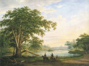 The Garden Facade of the Old Palace of the Governor-General at Buitenzorg by Willem Troost