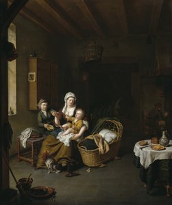 A Mother Feeding Her Child by Willem Van Mieris