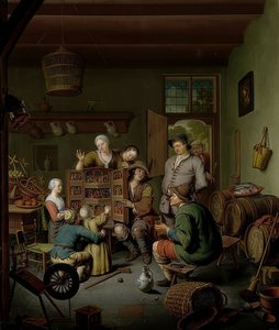 The Curiosity Cabinet (?t Fraay Curieus). 1718 by Willem Van Mieris