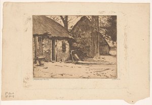 Farm with Barn in Brabant by Willem Witsen (signed by artist)
