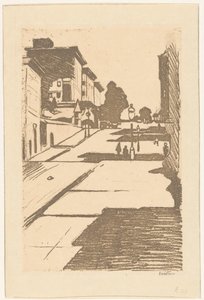 View of Maison Street and the Fairmont Hotel in San Francisco by Willem Witsen (signed by artist)
