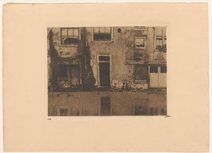 View of the Rear of the Zeedijk in Amsterdam by Willem Witsen (signed by artist)