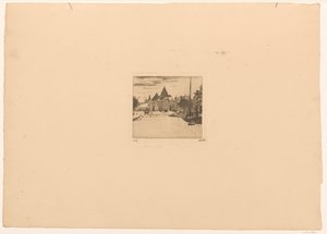 Nieuwmarkt in Amsterdam by Willem Witsen (signed by artist)