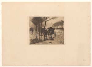 Waiting Carriages on the Victoria Embankment in London