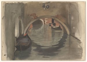 View Under an Arch Bridge in Venice