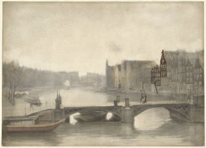 View of the Binnen-Amstel in the Mist