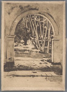 Gate of Hotel Bellevue, Buitenzorg