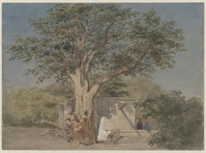 Hut Under Tree in Cairo by Willem de Famars Testas