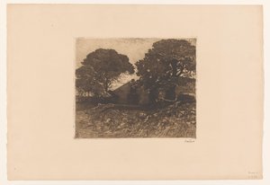 Farmhouse or Farm near Large Trees by Willem de Zwart (signed by artist)