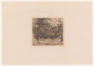 Forest with Entrance to a Shelter by Willem de Zwart (signed by artist)