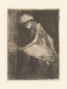 Reading Girl (in profile) by Willem de Zwart (signed by artist)
