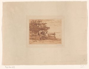 Milking Farmer by Willem de Zwart (signed by artist)