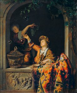 Soap Bubbles by Willem van (after) Mieris